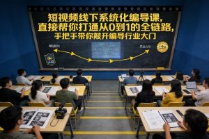 短视频线下系统化编导课，直接帮你打通从0到1的全链路，手把手带你敲开编导行业大门-游客之家