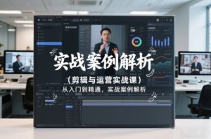 剪辑与运营实战课，从入门到精通，实战案例解析(更新2026)-游客之家