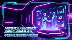 AI智能体三天实战创业营：从爆款生成到自动成交，手把手助企业实现AI化升级-游客之家