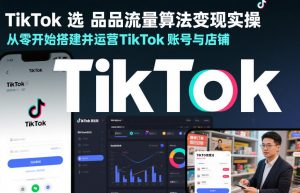 TikTok选品流量算法变现实操，从零开始搭建并运营TikTok账号与店铺-游客之家