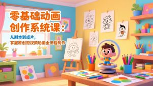 零基础动画创作系统课：从剧本到成片，掌握原创短视频动画全流程制作-游客之家