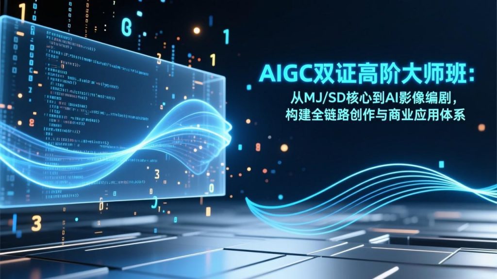 AIGC双证高阶大师班：从MJ/SD核心到AI影像编剧，构建全链路创作与商业应用体系-游客之家