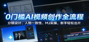 0门槛AI视频创作全流程：分镜设计、人物一致性、MJ实操，新手轻松出片-游客之家