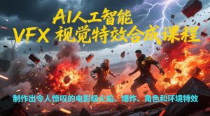 AI人工智能VFX视觉特效合成课程，制作出令人惊叹的电影级火焰、爆炸、角色和环境特效-游客之家