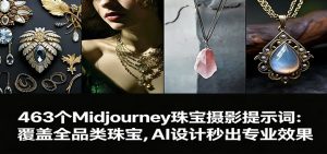 463个Midjourney珠宝摄影提示词：覆盖全品类珠宝，AI设计秒出专业效果-游客之家