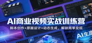 AI商业视频实战训练营：脚本创作+原画设计+动态生成，解锁商单变现-游客之家