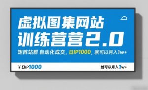 虚拟图集网站训练营2.0，矩阵站群自动化成交，日IP1000，就可以月入1w+-游客之家
