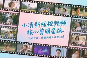 小清新短视频核心剪辑套路,新手万能,适配所有小清新场景-游客之家