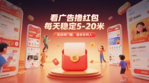 看广告撸红包，每天稳定5-20米，无任何门槛，适合任何人-游客之家