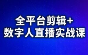 视频号、快手、抖音全平台剪辑+数字人直播实战课(更新2026)​-游客之家