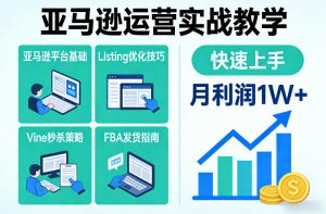 亚马逊运营实战教学，亚马逊平台+Listing优化+Vine秒杀+FBA发货等，快速上手，实现店铺月利润1W-游客之家