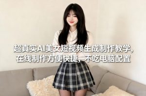 超真实AI美女短视频生成制作教学，在线制作方便快捷，不吃电脑配置，快速起号涨粉-游客之家