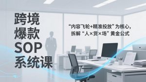 跨境爆款SOP系统课，“内容飞轮+精准投放”为核心，拆解“人×货×场”黄金公式-游客之家