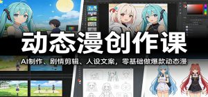 动态漫创作课：AI制作、剧情剪辑、人设文案，零基础做爆款动态漫-游客之家