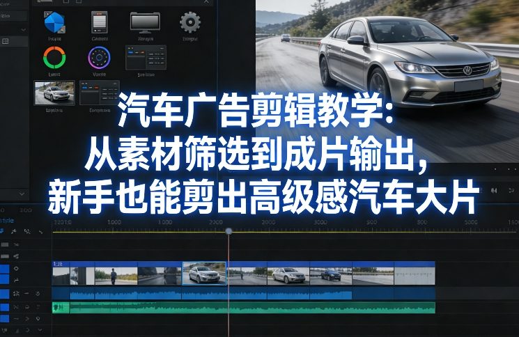 汽车广告剪辑教学：从素材筛选到成片输出，新手也能剪出高级感汽车大片-游客之家