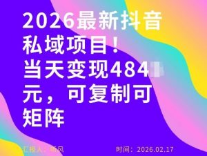 26年最新抖音私域玩法,当天变现4张+,可复制可粘贴,新手小白可做-游客之家