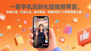 一部手机玩转化短视频带货，形象打造、引流心法、话术实战，快速开启个人带货创收之路-游客之家