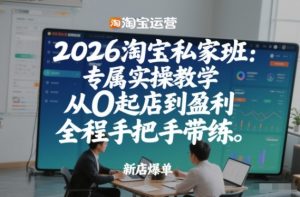 2026淘宝私家班:专属实操教学,从0起店到盈利,全程手把手带练(更新)-游客之家