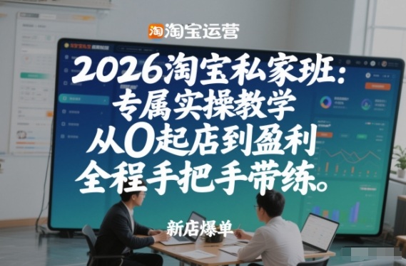 2026淘宝私家班:专属实操教学,从0起店到盈利,全程手把手带练(更新)-游客之家