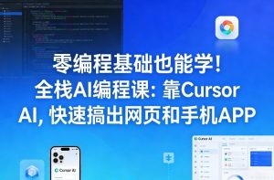 零编程基础也能学!全栈AI编程课:靠Cursor AI,快速搞出网页和手机APP-游客之家