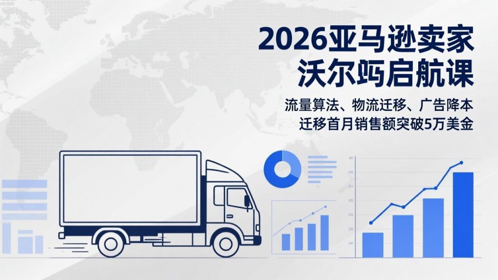 2026亚马逊卖家沃尔玛启航课,流量算法、物流迁移、广告降本,迁移首月销售额突破5万美金-游客之家