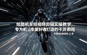 炫酷机车短视频剪辑实操教学，专为机车爱好者打造的干货教程，零基础也能轻松上手-游客之家