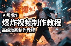 AI场景爆炸视频制作教程，利用人物实拍视频制作出高级的动画特效-游客之家