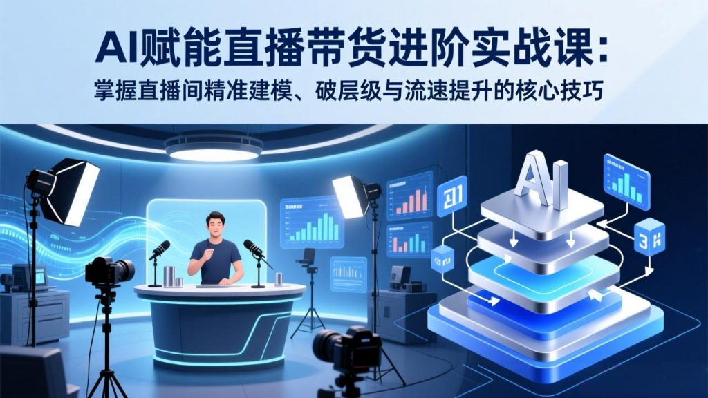 AI赋能直播带货进阶实战课:掌握直播间精准建模、破层级与流速提升的核心技巧-游客之家