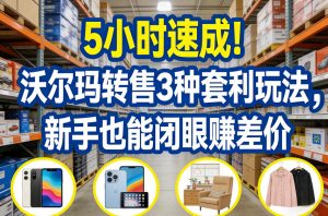 5小时速成！沃尔玛转售3种套利玩法，新手也能闭眼賺差价-游客之家