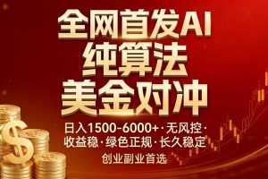 全网首发项目！AI美金算法对冲，日入2000-6000+，稳定长效0风险，彻底告别996，创业、副业逆...-游客之家