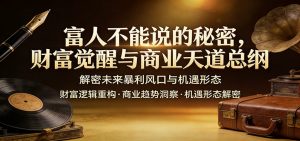 富人不能说的秘密,财富觉醒与商业天道总纲,解密未来暴利风口与机遇形态-游客之家