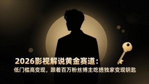 2026影视解说黄金赛道:低门槛高变现,跟着百万粉丝博主吃透独家变现钥匙-游客之家