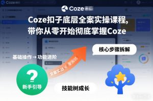 Coze扣子底层全案实操课程，带你从零开始彻底掌握Coze(更新3月)-游客之家