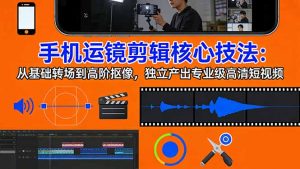 手机运镜 剪辑核心技法:从基础转场到高阶抠像,独立产出专业级高清短视频-游客之家
