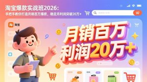 淘宝爆款实战班-2026年3月更新：手把手教你打造月销百万爆款，稳定月利润突破20万+-游客之家