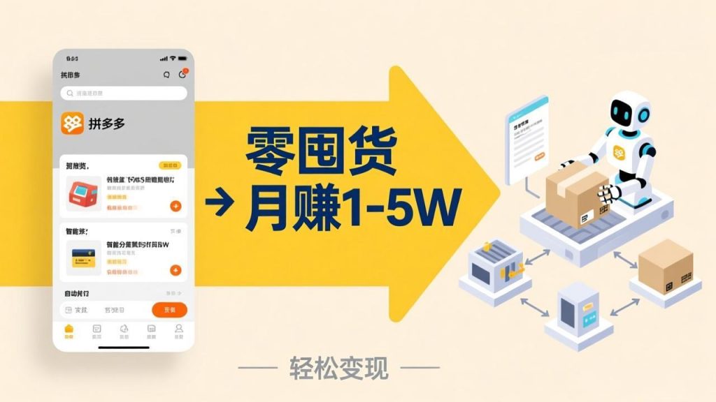 不用囤货不用跑单！拼多多虚拟玩法，机器人管理发货和客服，帮你月赚 1-5W-游客之家