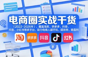 电商圈实战干货(2023-2026年)，覆盖淘系、拼多多、抖音、小红书等多平台，助力电商人避开坑、提效率、稳盈利-游客之家