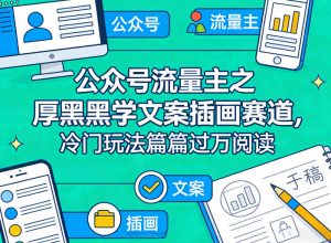 公众号流量主之厚黑学文案插画赛道，冷门玩法篇篇过万阅读-游客之家