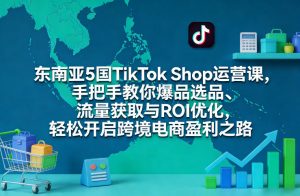 东南亚5国TikTok Shop运营课,手把手教你爆品选品、流量获取与ROI优化,轻松开启跨境电商盈利之路-游客之家