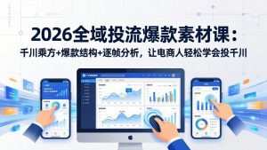 2026全域投流爆款素材课:千川乘方+爆款结构+逐帧分析,让电商人轻松学会投千川-游客之家