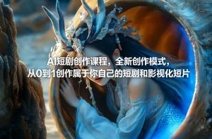 AI短剧创作课程，全新创作模式，从0到1创作属于你自己的短剧和影视化短片-游客之家