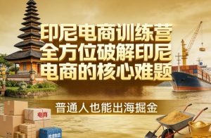 印尼电商训练营，全方位破解印尼电商的核心难题，普通人也能出海掘金-游客之家