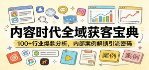 内容时代全域获客宝典:100+行业爆款分析,内部案例解锁引流密码-游客之家