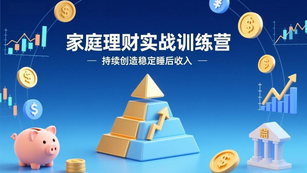家庭理财实战训练营：从0到1建体系，三阶进阶层层递进，助你持续创造稳定睡后收入-游客之家