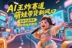 AI王炸赛道，萌娃带货新风口，条条作品爆单，带货转换率翻倍，核心逻辑拆解-游客之家