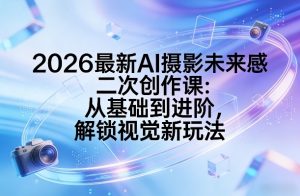 2026最新AI摄影未来感二次创作课:从基础到进阶,解锁视觉新玩法-游客之家