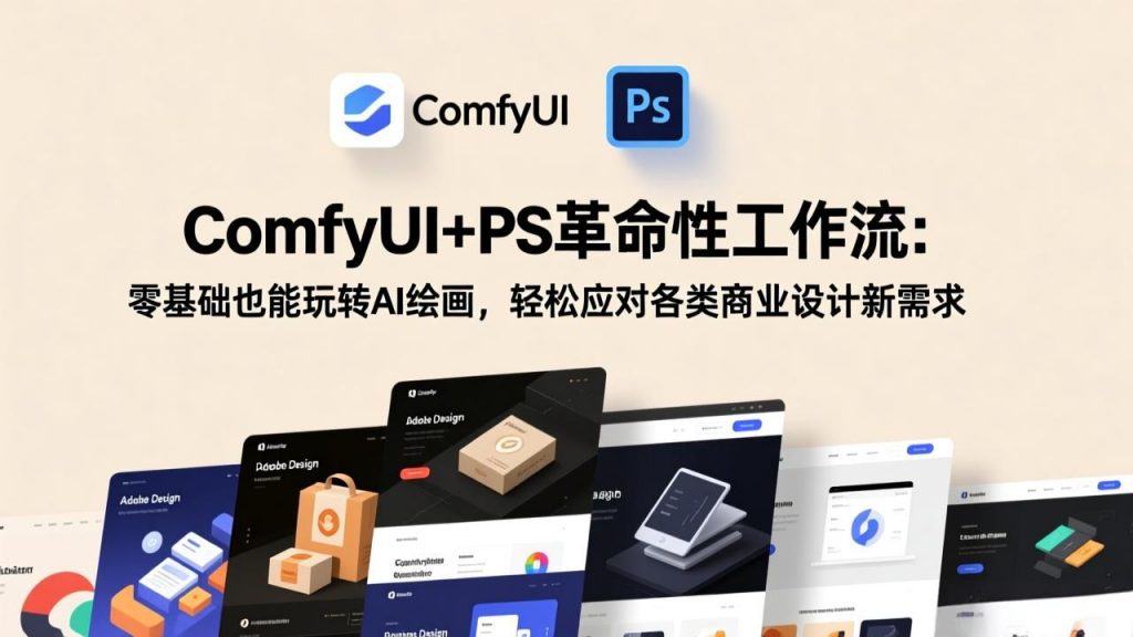 ComfyUI+PS革命性工作流：零基础也能玩转AI绘画，轻松应对各类商业设计新需求-游客之家