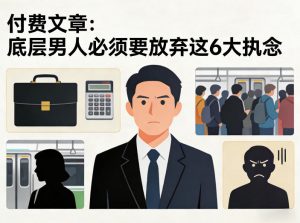 付费文章：底层男人必须要放弃这6大执念-游客之家