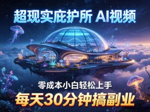 超现实庇护所AI视频项目拆解，零成本小白轻松上手，每天30分钟搞副业-游客之家