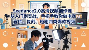 Seedance2.0高清视频创作课:从入门到实战,手把手教你做电商、宣传、复刻、短剧四类爆款视频-游客之家
